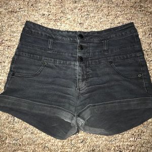 Black High Waisted Shorts